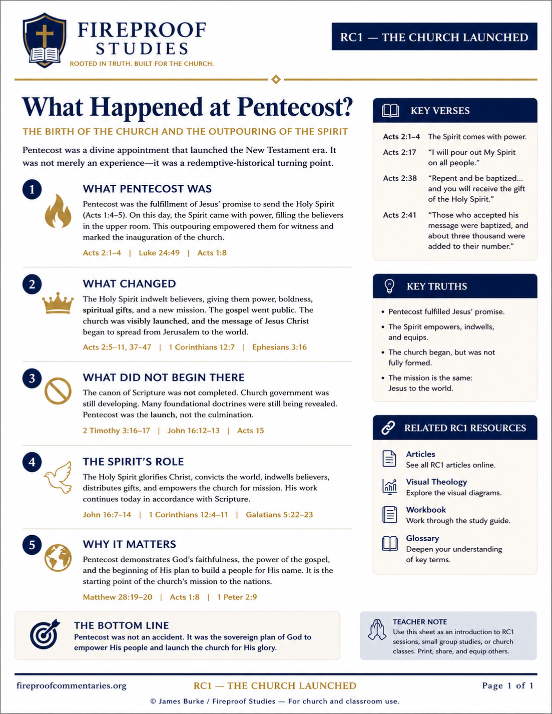 What Happened at Pentecost Handout