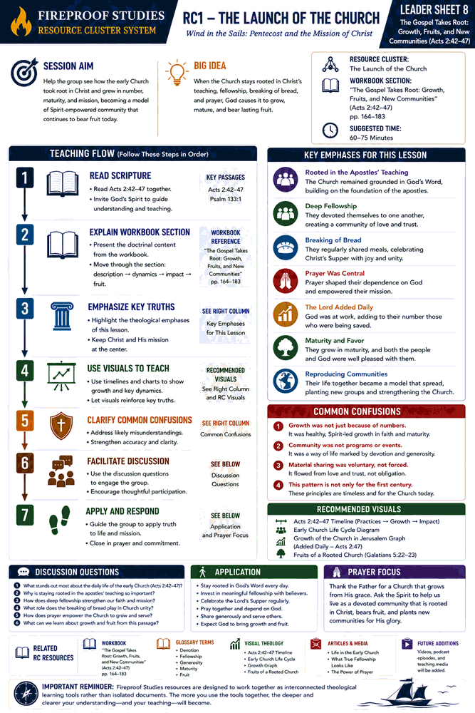 Preview of RC1 Leader Sheet 8: The Gospel Takes Root