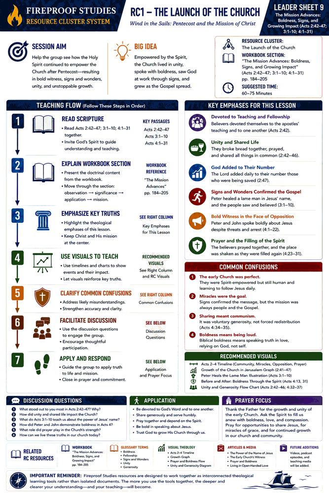 Preview of RC1 Leader Sheet 9: The Mission Advances
