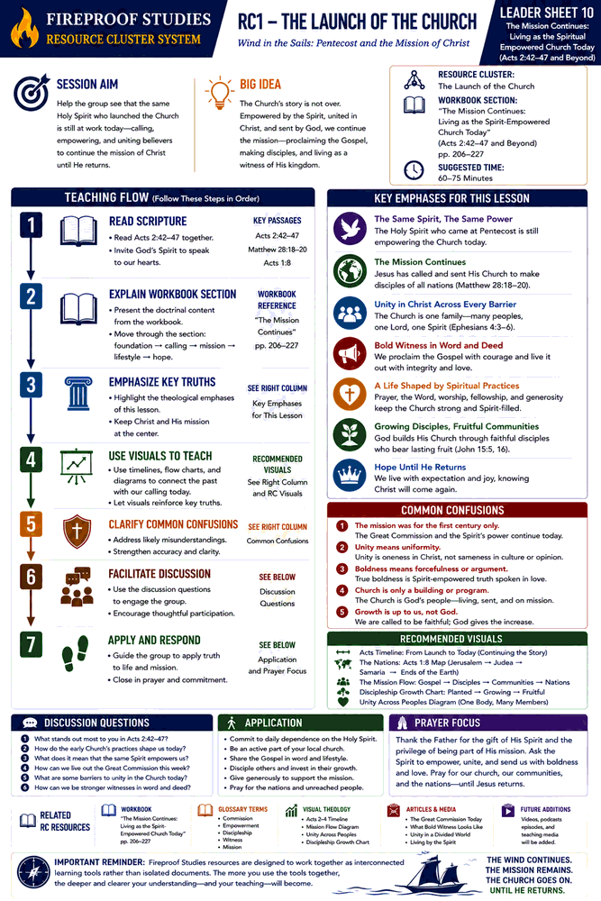 Preview of RC1 Leader Sheet 10: The Mission Continues