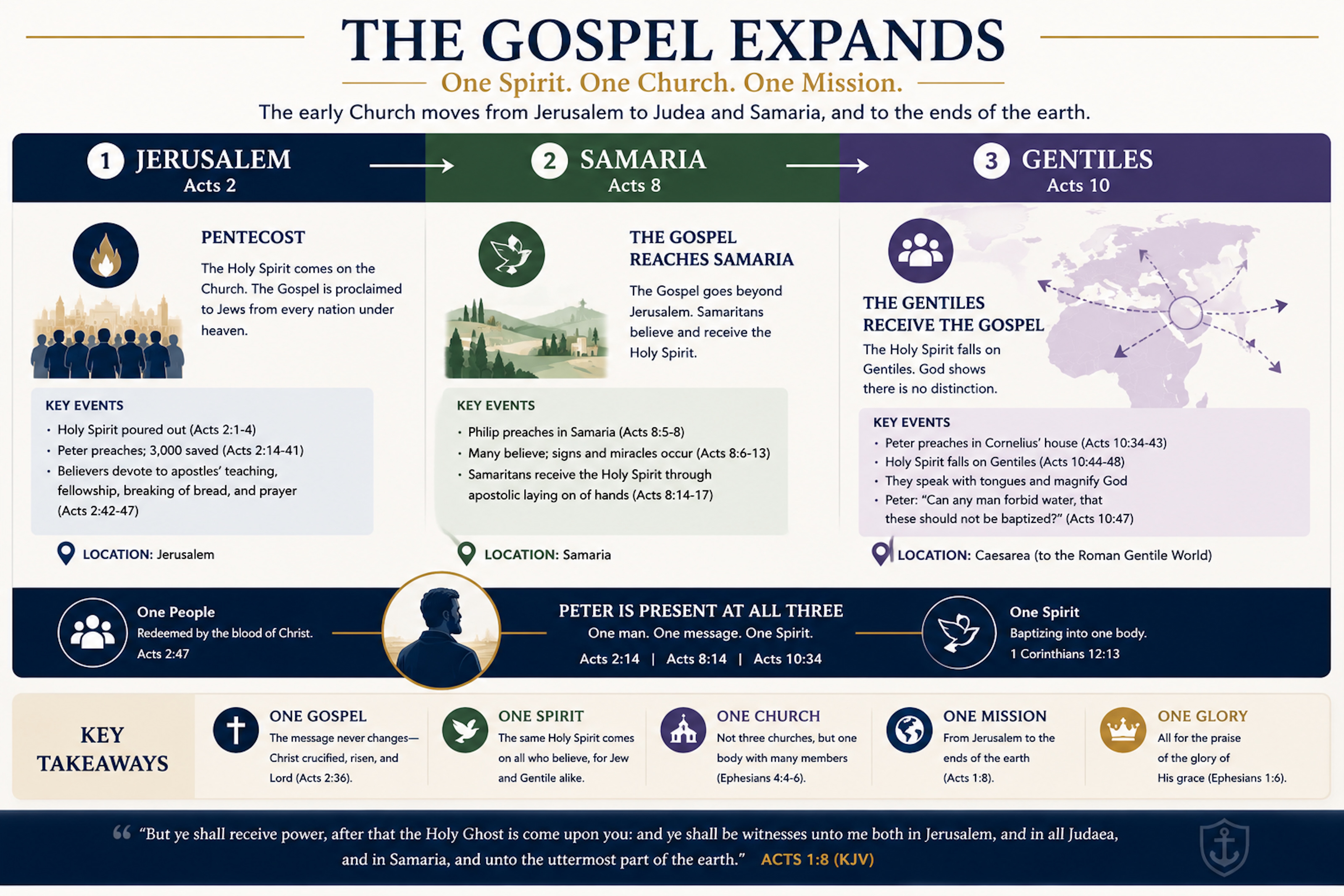 Acts 2, 8, and 10 expansion timeline