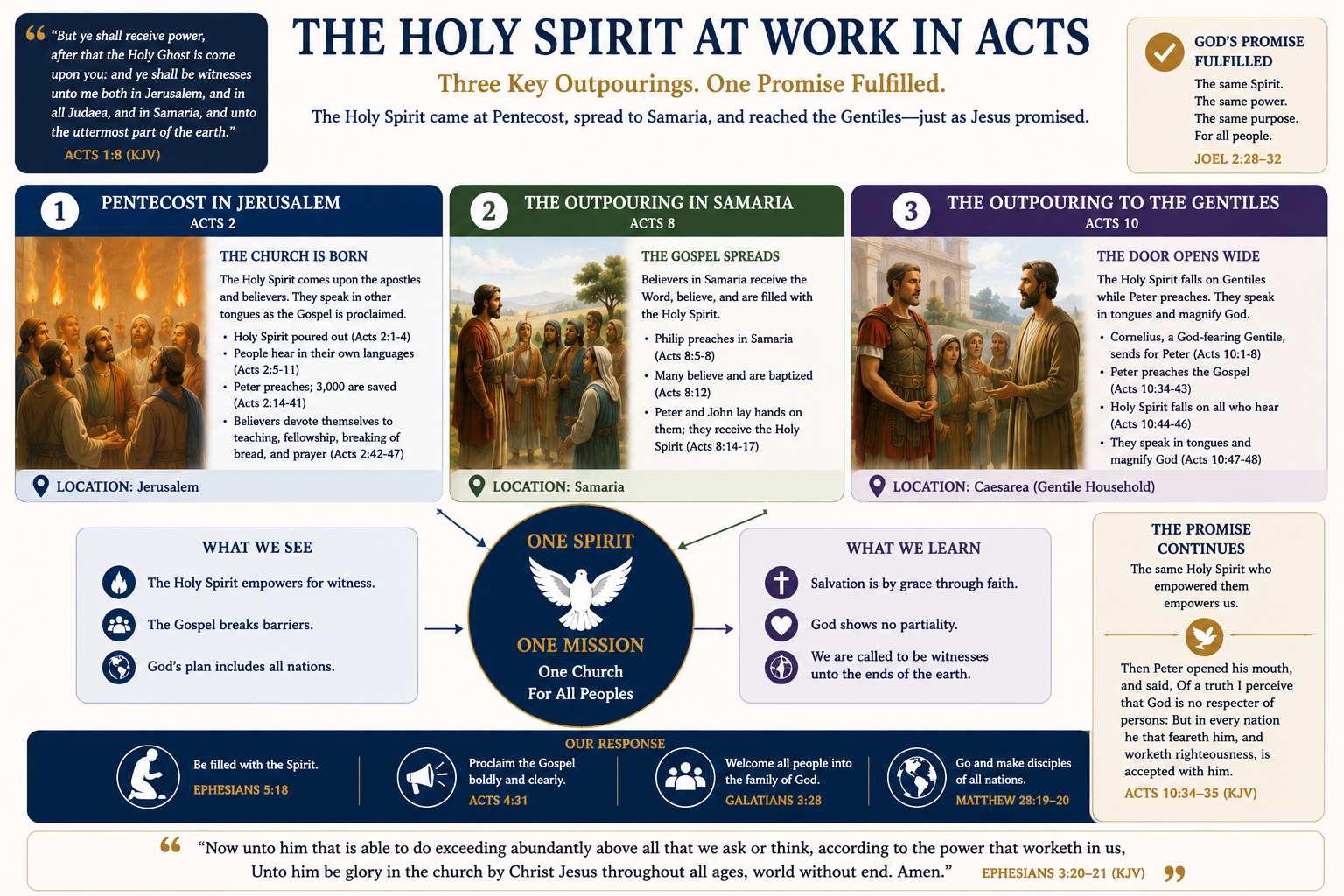 Holy Spirit at work in Acts graphic