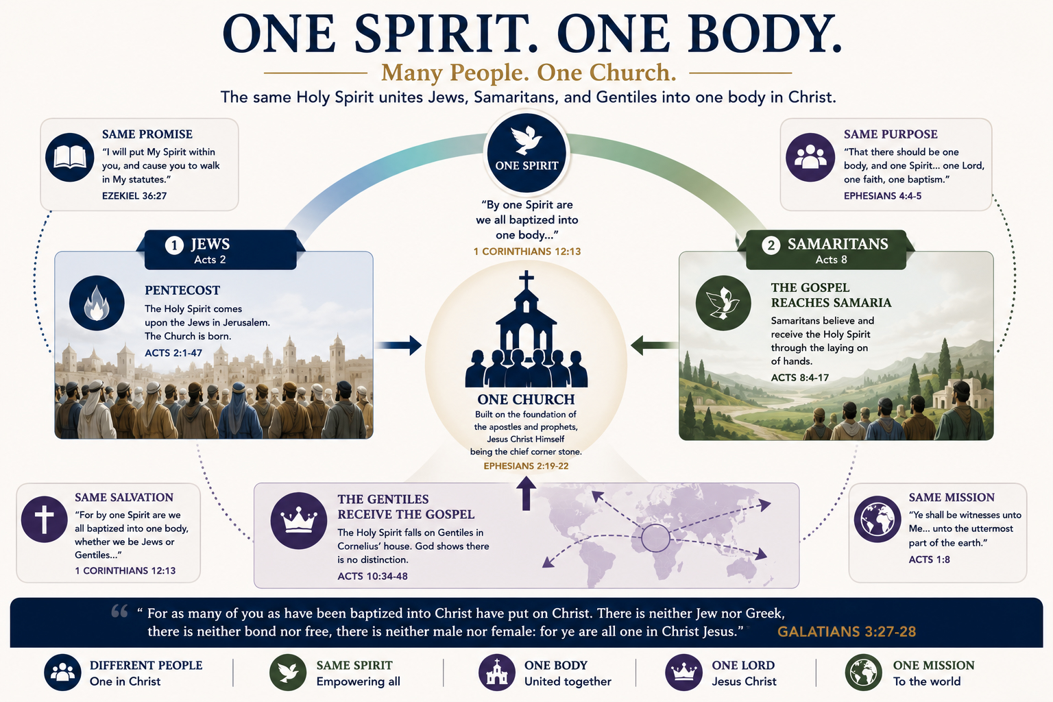 One Spirit one body visual theology graphic