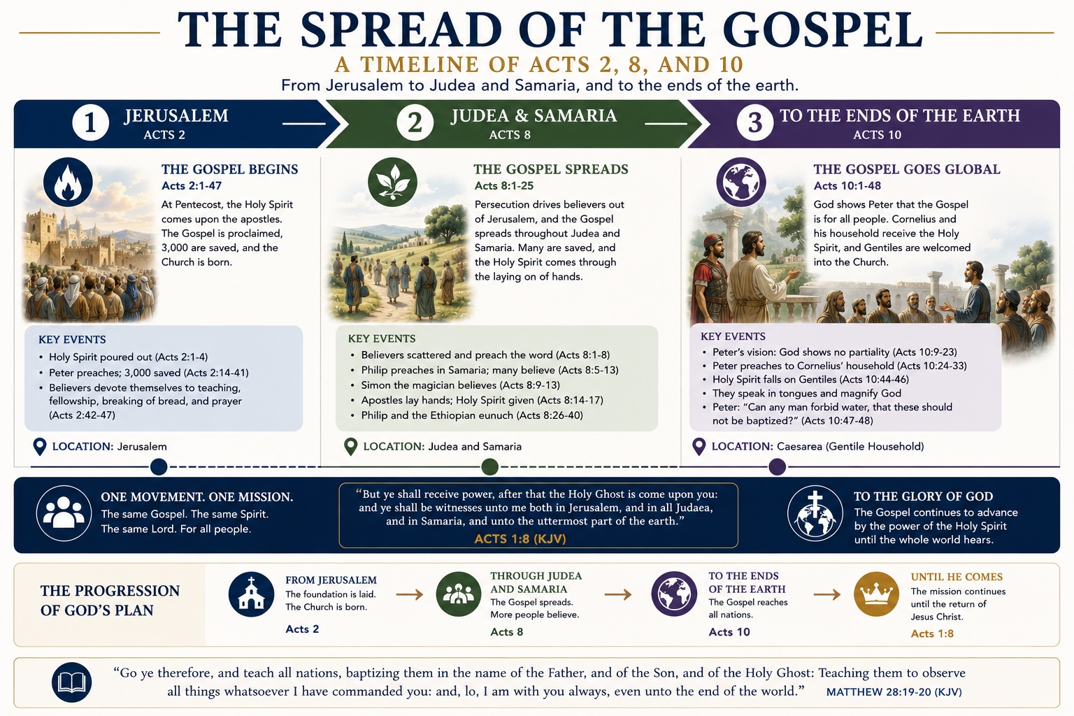 Spread of the Gospel timeline