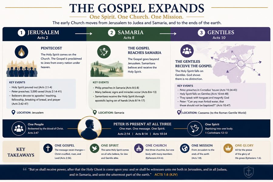 Acts 2, 8, and 10 expansion timeline