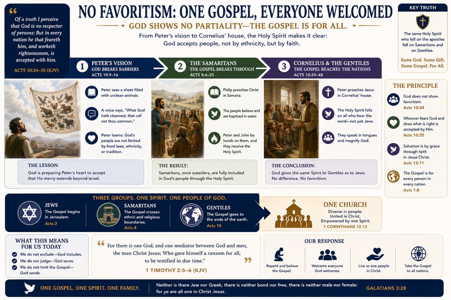 No favoritism one Gospel graphic
