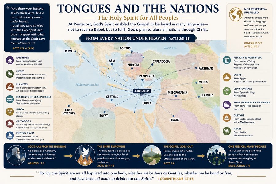 Tongues and the nations map